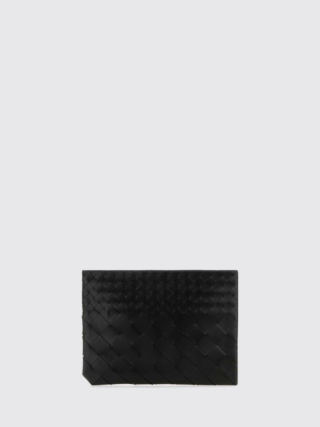 Bottega Veneta Men Bottega Veneta Intrecciato Black Leather Document Holder BOTTEGA VENETA