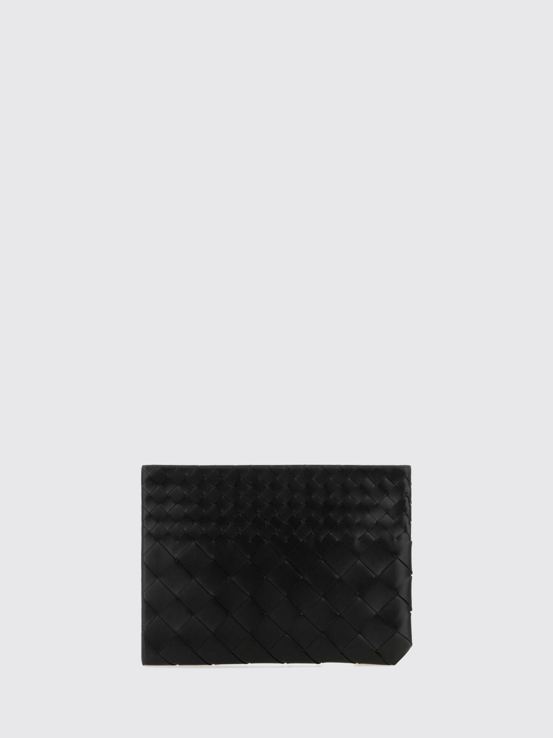 Bottega Veneta Men Bottega Veneta Intrecciato Black Leather Document Holder BOTTEGA VENETA