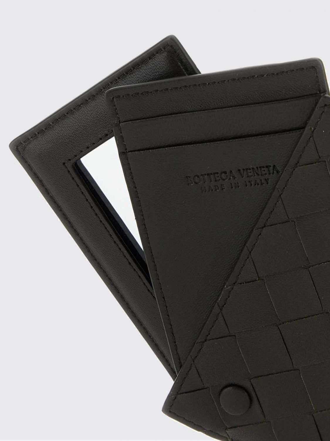 Bottega Veneta Women Woven Nappa Leather Card Holder Bottega Veneta With Removable Mirror BOTTEGA VENETA