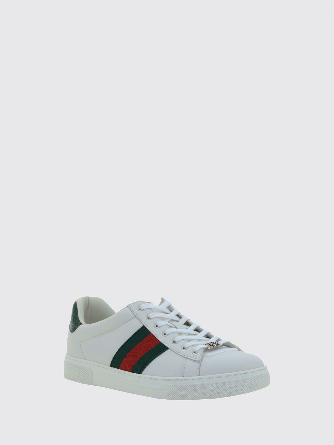 Gucci Men Ace Smooth Calfskin Leather Sneakers Gucci With Web Detail GUCCI