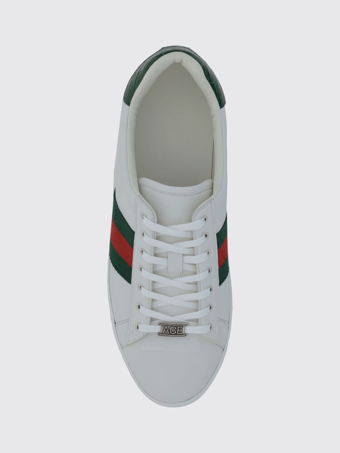 Gucci Men Ace Smooth Calfskin Leather Sneakers Gucci With Web Detail GUCCI