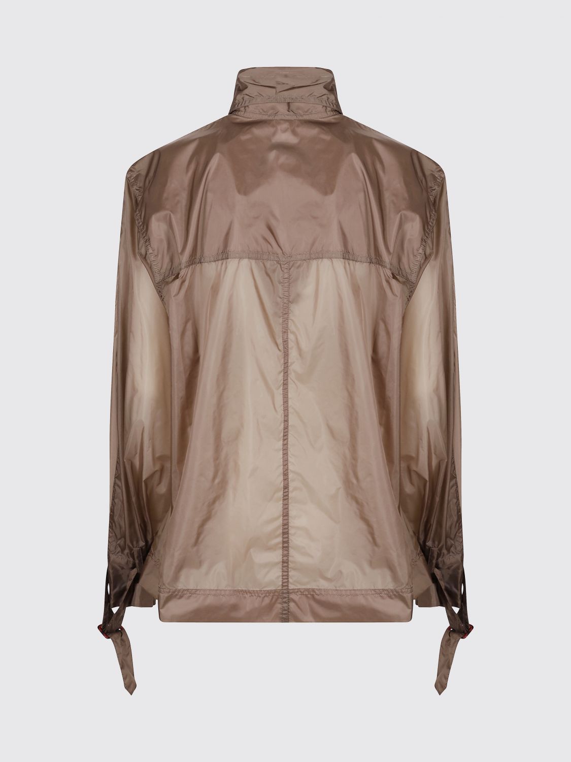 Saint Laurent Women Saint Laurent Nylon Shirt With High Pussy-Bow Collar And Long Sleeves SAINT LAURENT