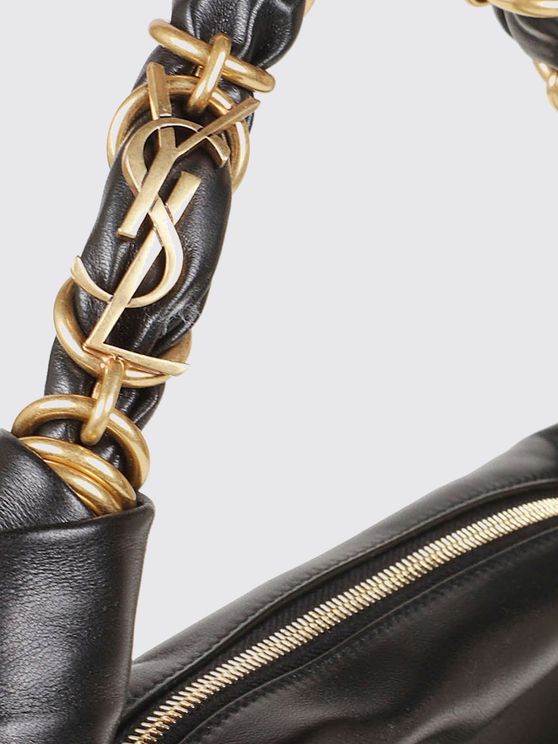 Saint Laurent Women Amalia Smooth Lambskin Hobo Bag Saint Laurent With Ysl Monogram.