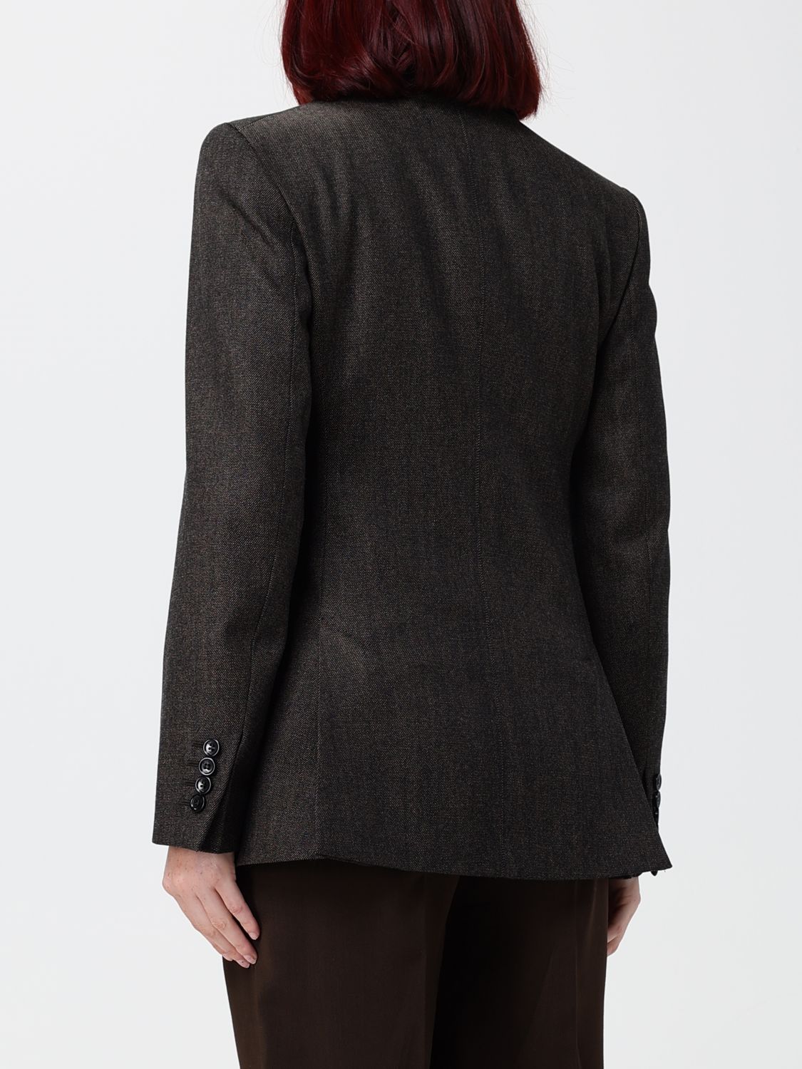Max Mara Women Double-Breasted Wool Blazer Max Mara With Lapel Collar And Flap Pockets MAX MARA