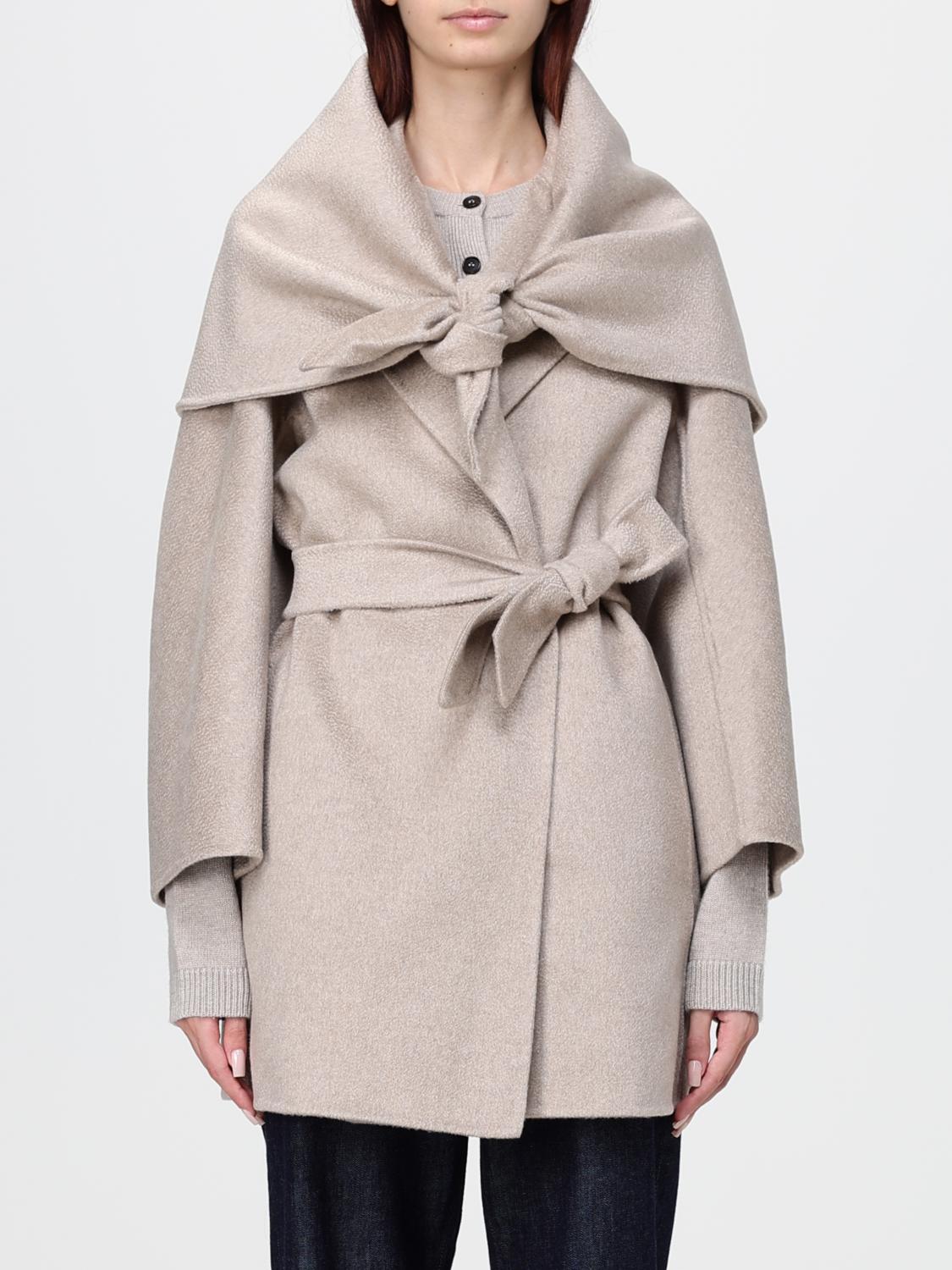 Max Mara Women Short Robe Coat Max Mara In Pure Cashmere With Shawl Collar And Belt MAX MARA
