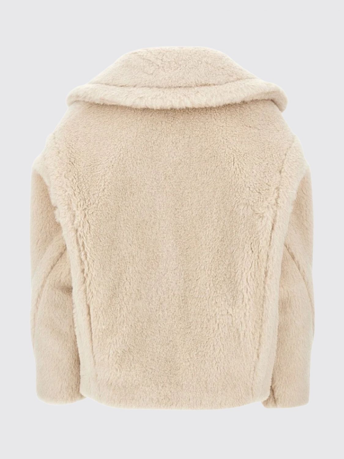 Max Mara Women Short Double-Breasted Faux-Fur Effect Coat Max Mara In A Wool Blend MAX MARA