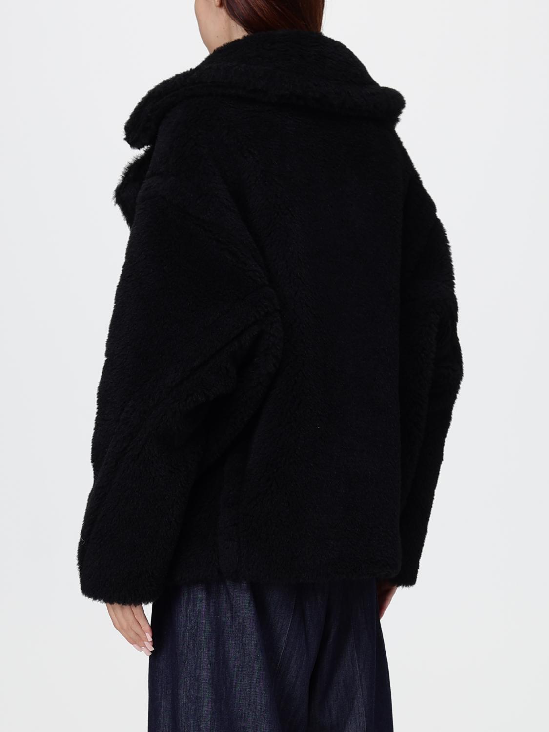 Max Mara Women Short Double-Breasted Faux-Fur Effect Coat Max Mara In A Wool Blend MAX MARA