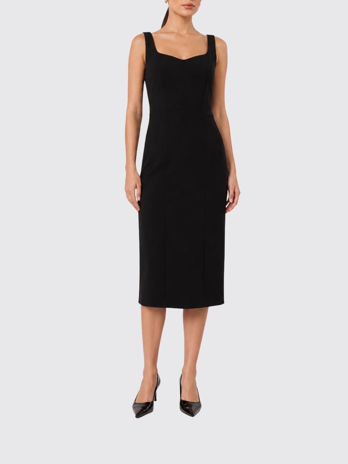 Max Mara Women Off-The-Shoulder Cady Midi Sheath Dress Max Mara With Square Neckline MAX MARA