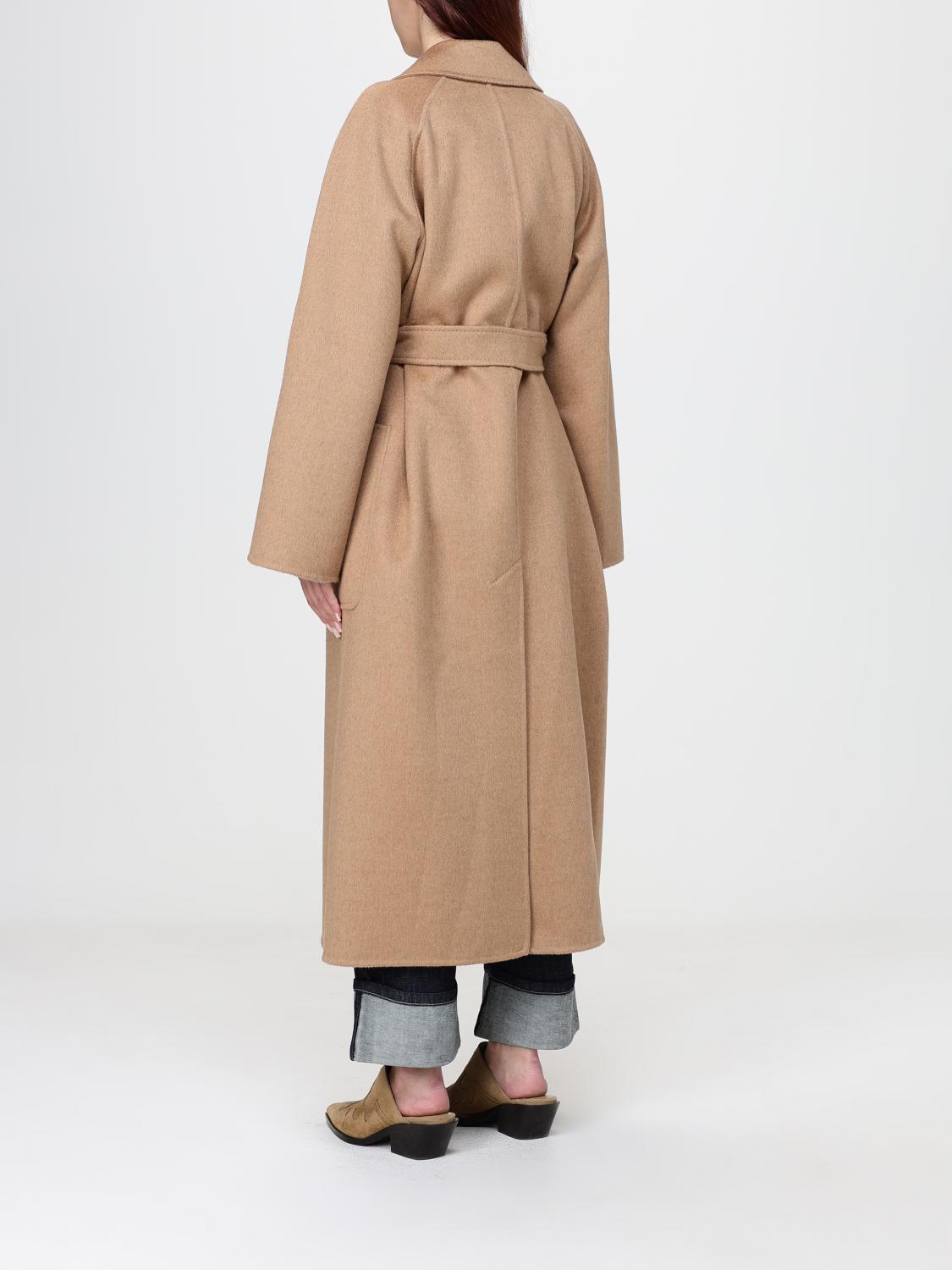 Max Mara Women Max Mara Long Camel Wool Robe Coat With Belt MAX MARA