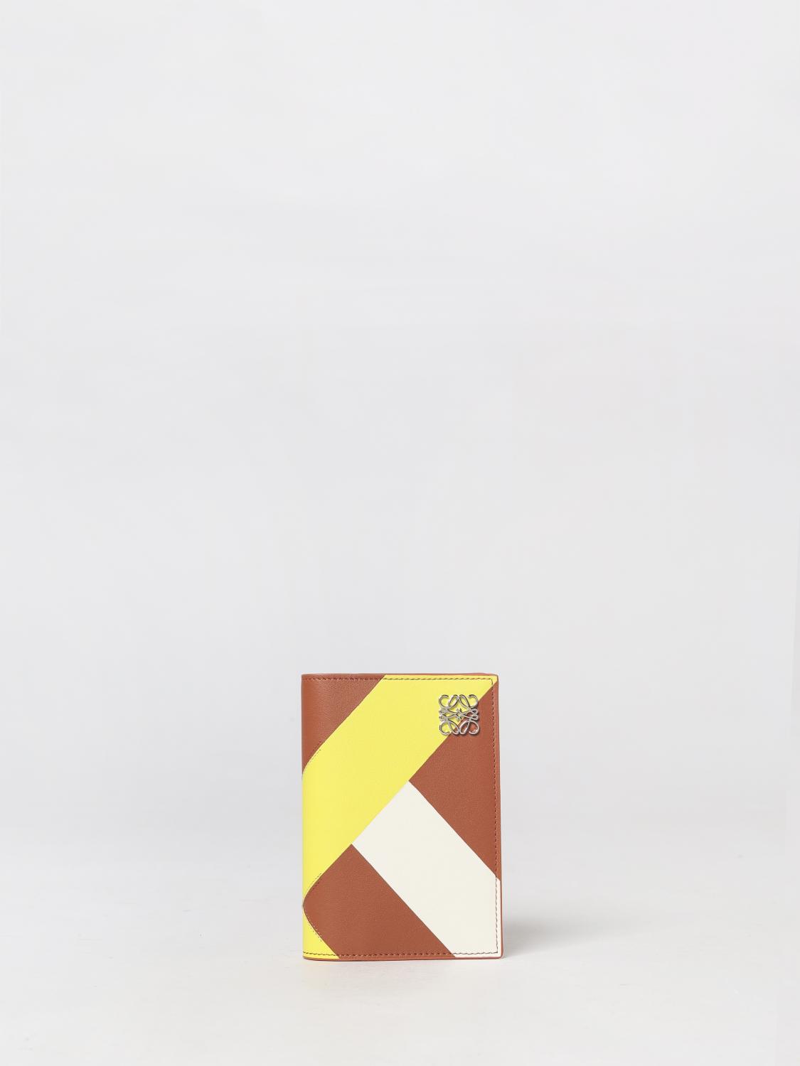 Loewe Women Loewe Anagram Compact Bifold Wallet In Bicolour Calfskin Leather LOEWE