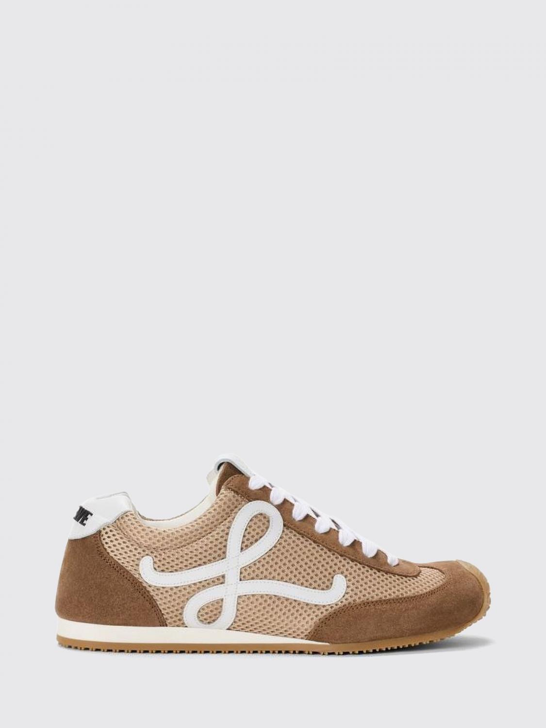 Loewe Women Loewe Ballet Runner 2.0 Suede And Mesh Low-Top Sneakers With Logo LOEWE