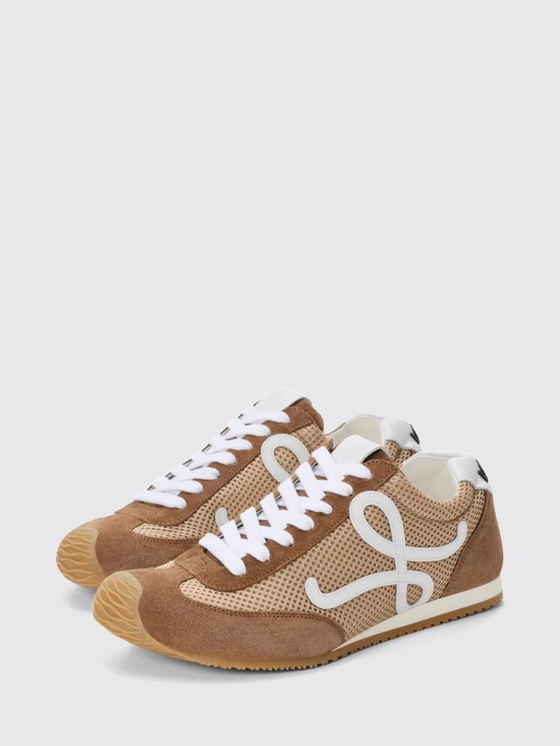Loewe Women Loewe Ballet Runner 2.0 Suede And Mesh Low-Top Sneakers With Logo LOEWE