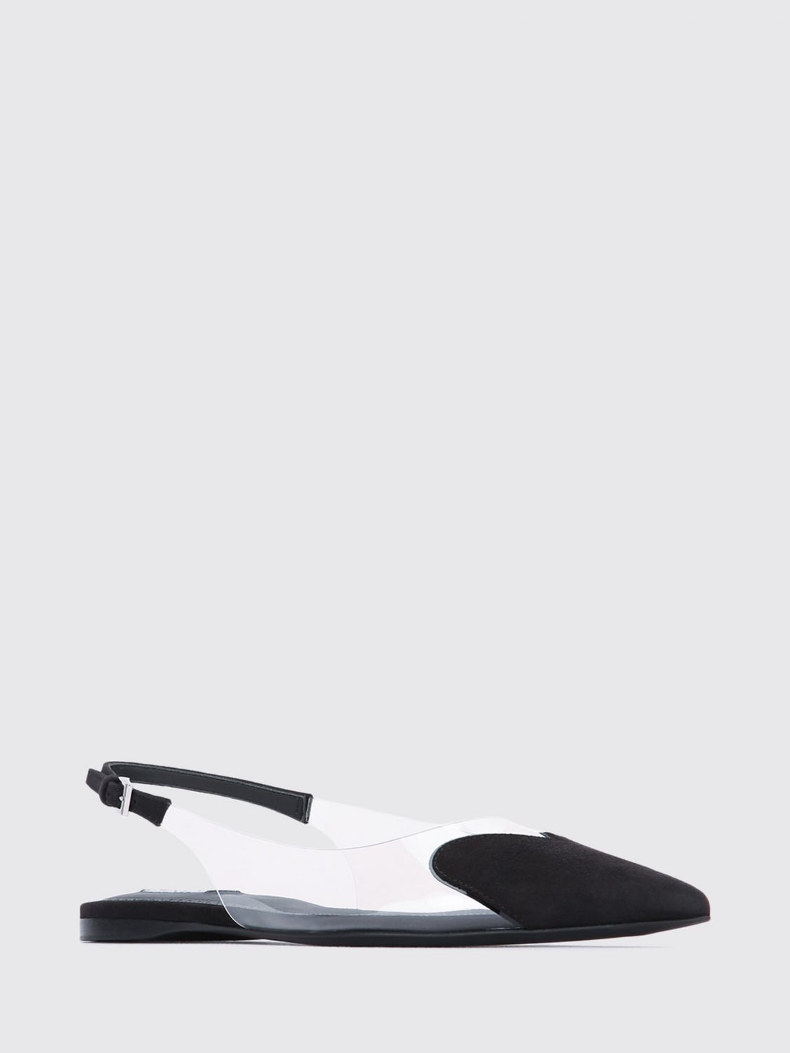 Alai�A Women Alaia Le Cœur Raffia Slingback Ballet Flats With Almond Toe And Strap ALAIA