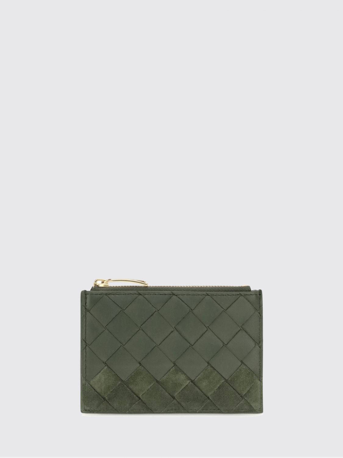 Bottega Veneta Women Intrecciato Lambskin Card Holder Bottega Veneta With Zipped Compartment BOTTEGA VENETA