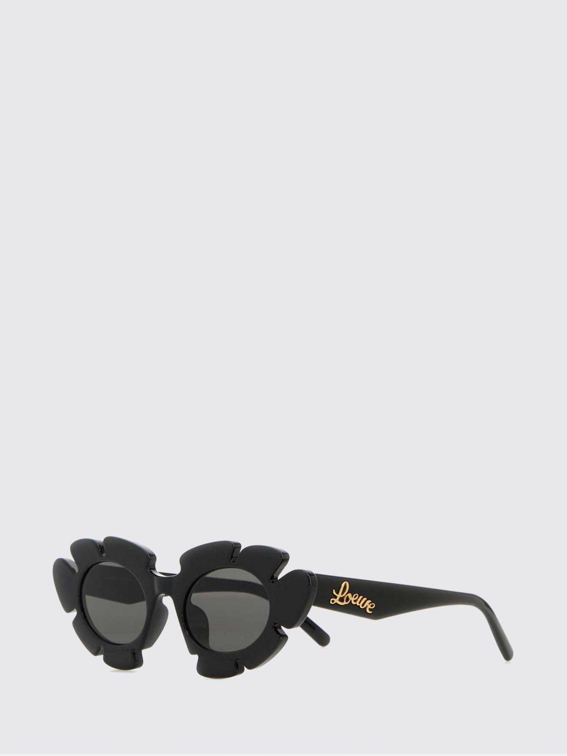 Loewe Men Loewe Black Acetate Cat-Eye Sunglasses With Flower Design LOEWE