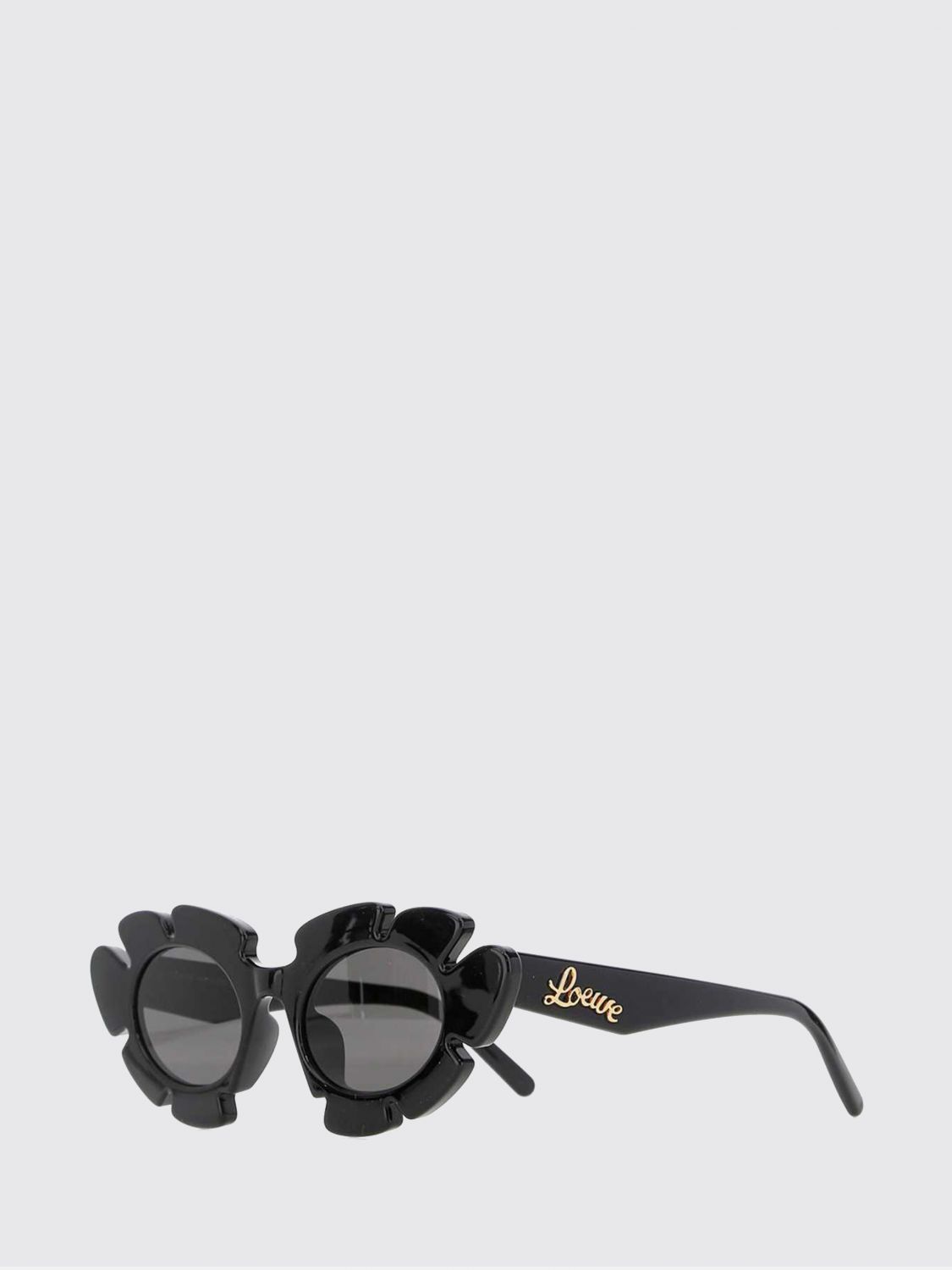 Loewe Men Loewe Black Acetate Cat-Eye Sunglasses With Flower Design LOEWE
