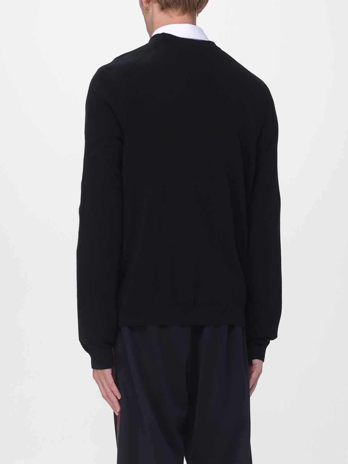 Gucci Men V-Neck Gucci Cardigan Jumper In Cashmere With Tone-On-Tone Embroidered Logo GUCCI
