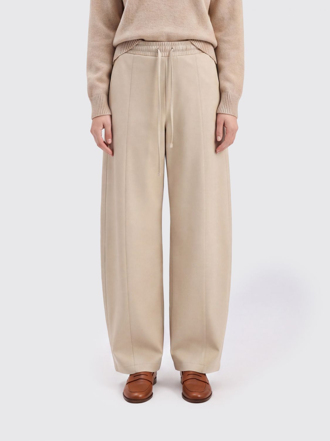 Max Mara Women Olmo Wide-Leg High-Waisted Technical Fabric Jogging Trousers Max Mara MAX MARA