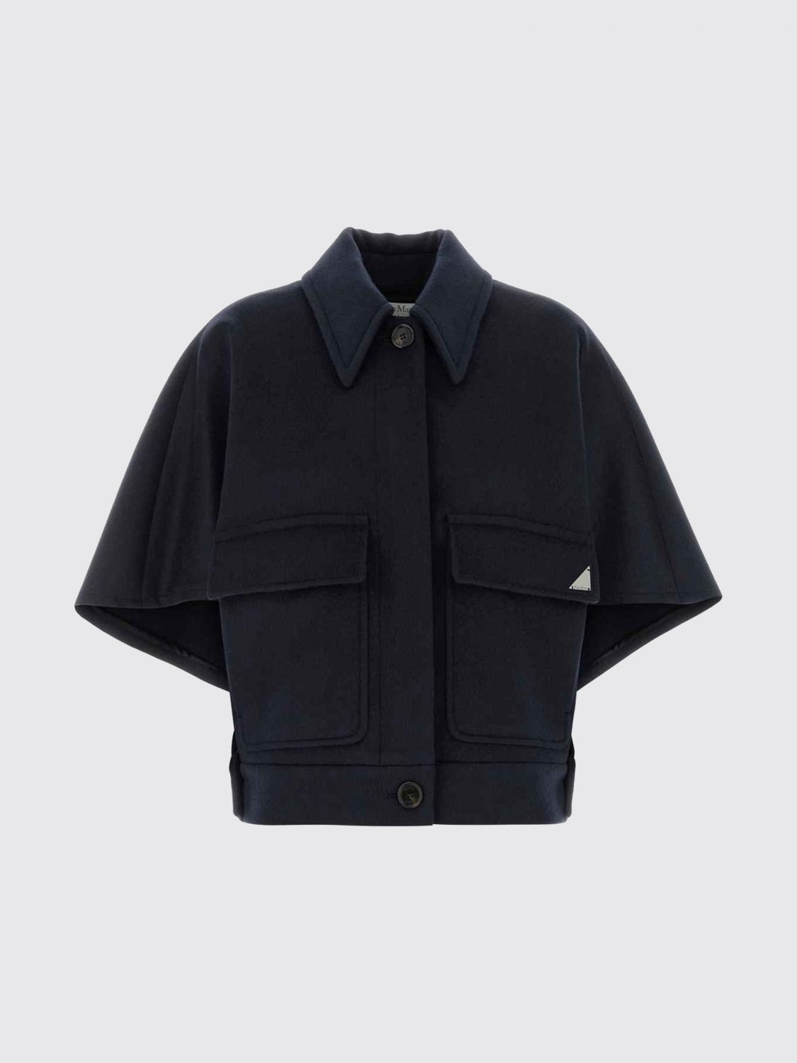 Max Mara Women Max Mara Short-Sleeved Pure Cashmere Short Coat With Pockets MAX MARA
