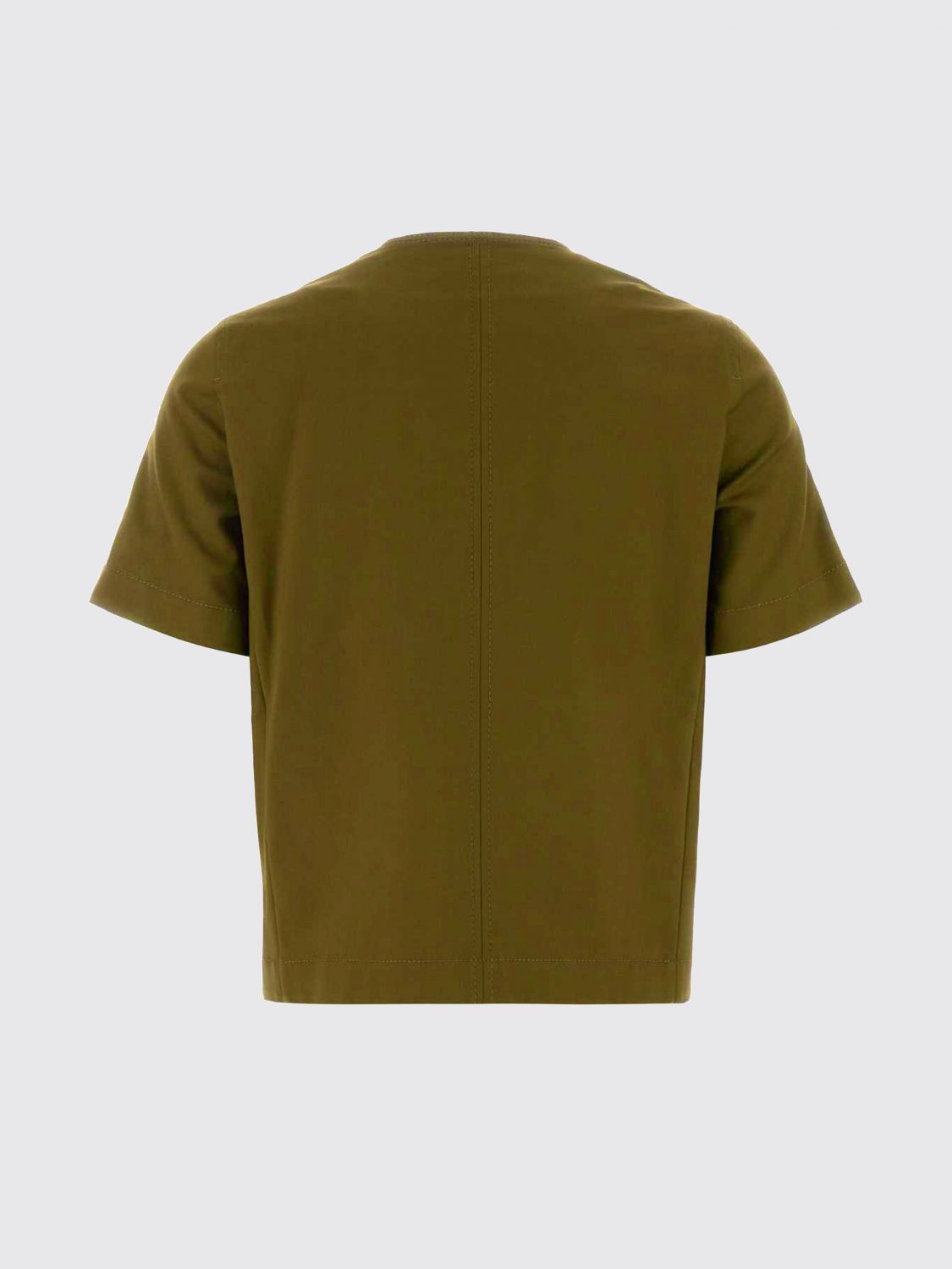 Max Mara Women Short-Sleeved Stretch Cotton Top Max Mara With Pocket And Embroidered Logo MAX MARA