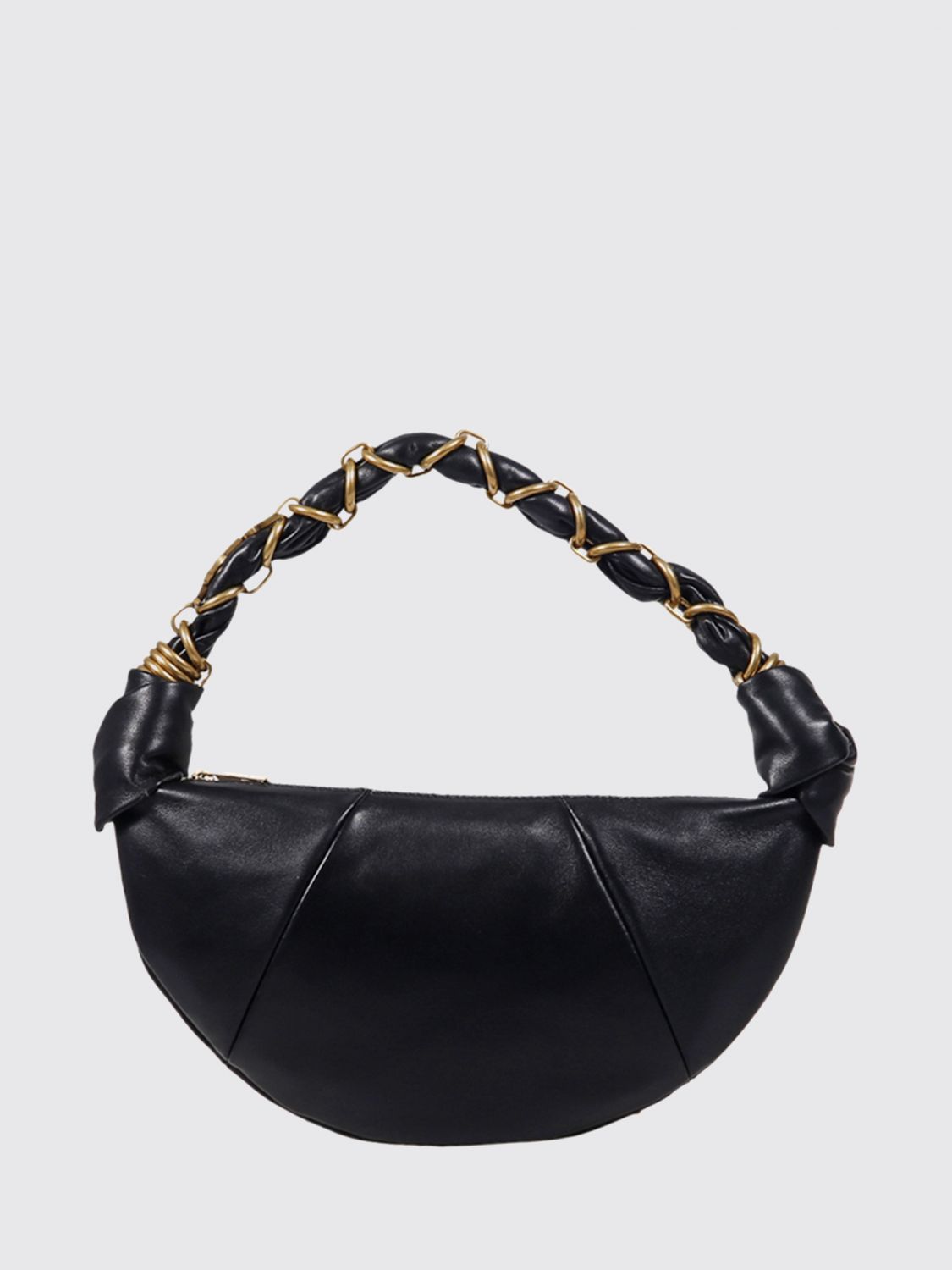 Saint Laurent Women Amalia Lambskin Hobo Bag Saint Laurent With Woven Handle SAINT LAURENT