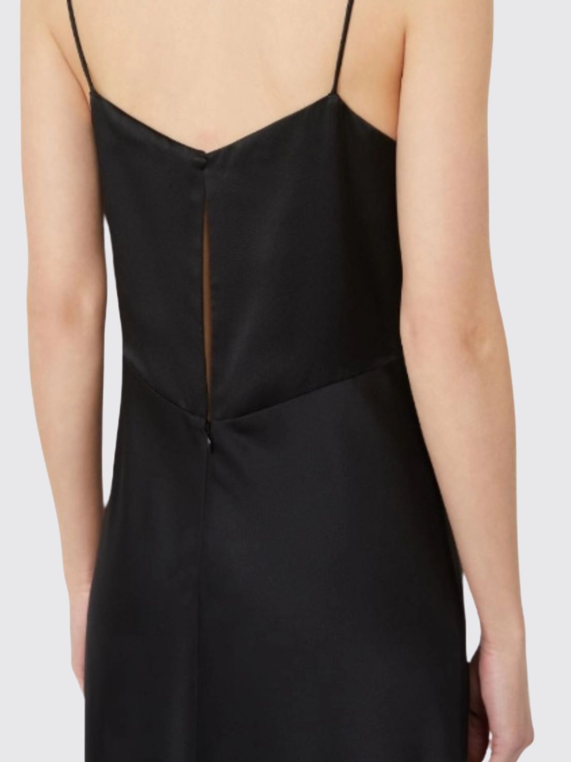 Max Mara Women Max Mara Long Satin V-Neck Evening Gown With Small Train MAX MARA