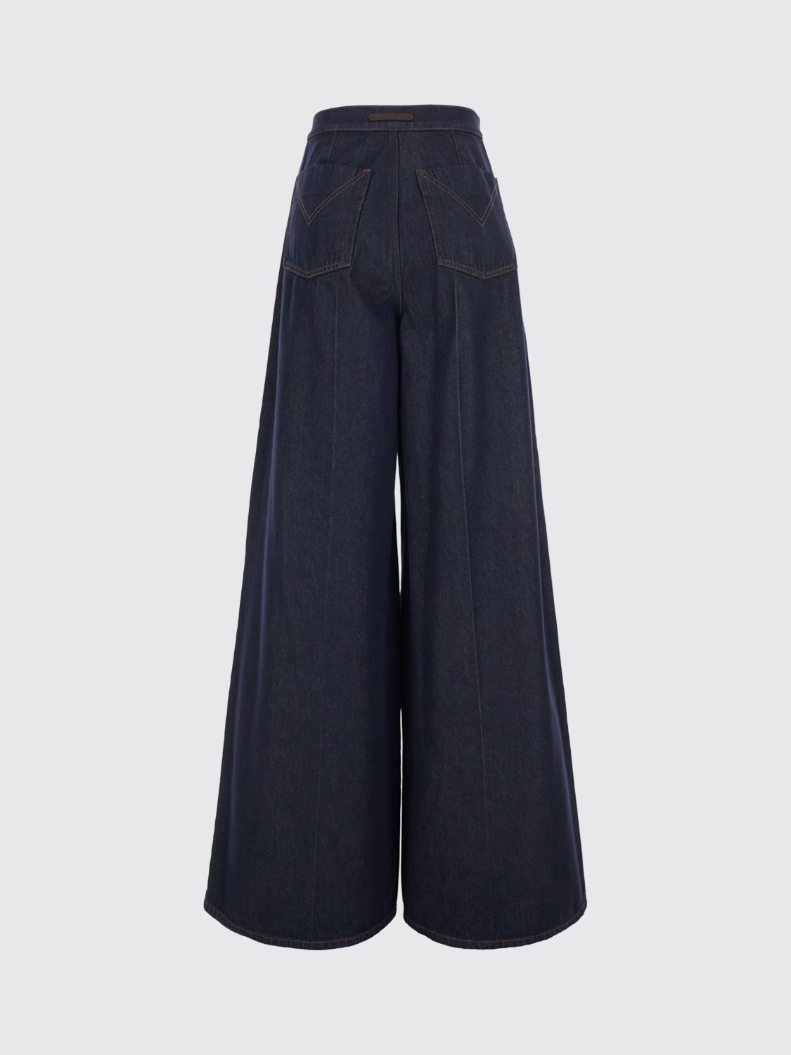 Max Mara Women Max Mara High-Waisted Wide Leg Jeans In Blue Denim With Five Pockets MAX MARA