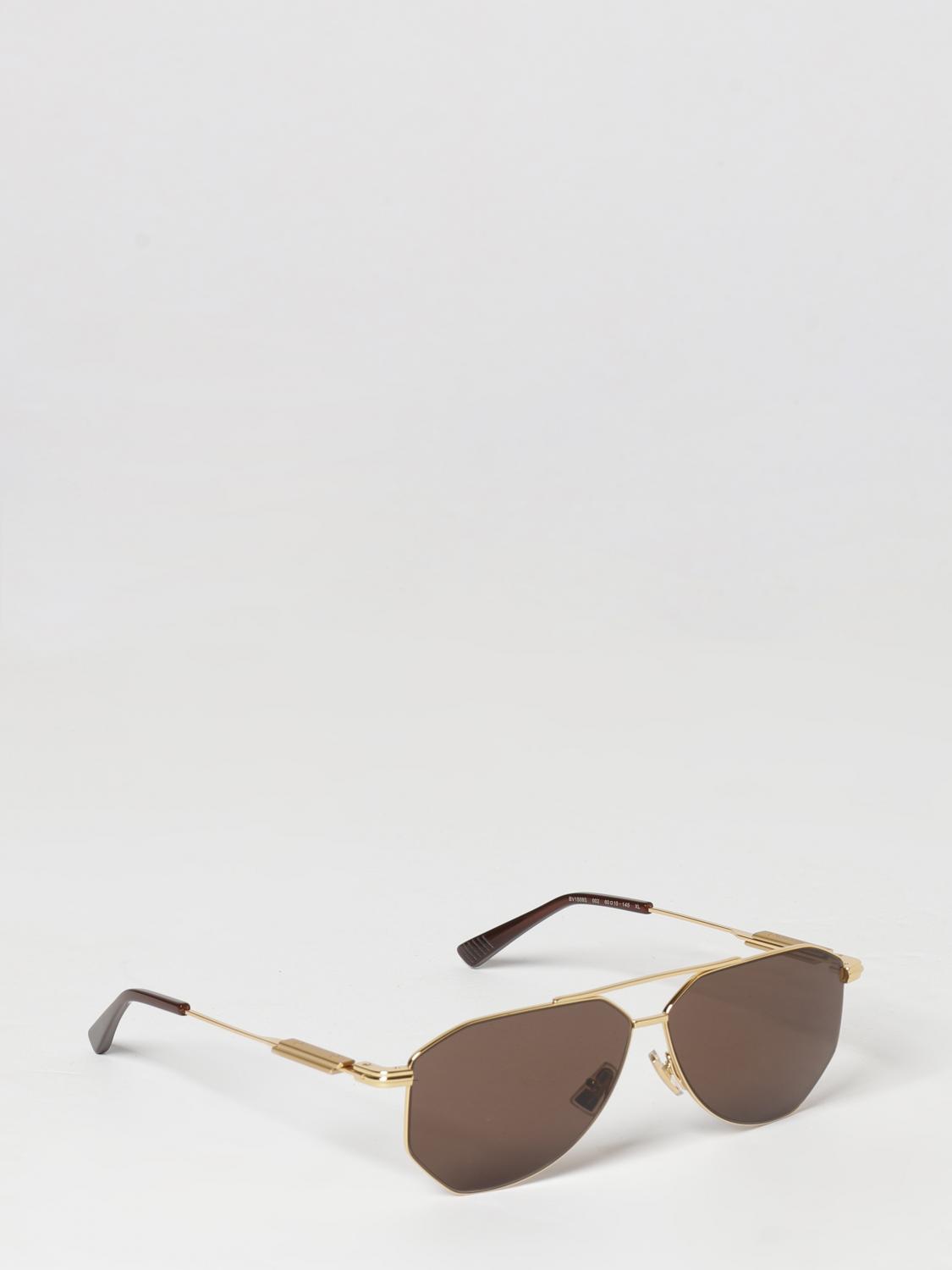 Bottega Veneta Men Bottega Veneta Aviator Metal Sunglasses With Double Bridge BOTTEGA VENETA