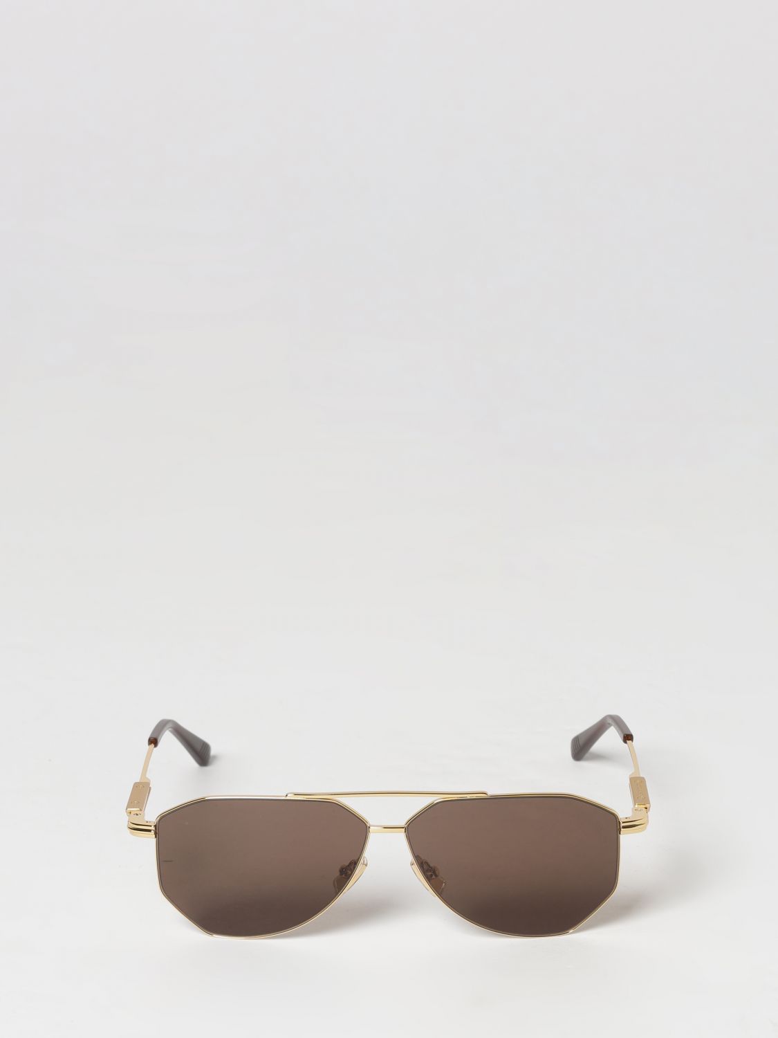 Bottega Veneta Men Bottega Veneta Aviator Metal Sunglasses With Double Bridge BOTTEGA VENETA