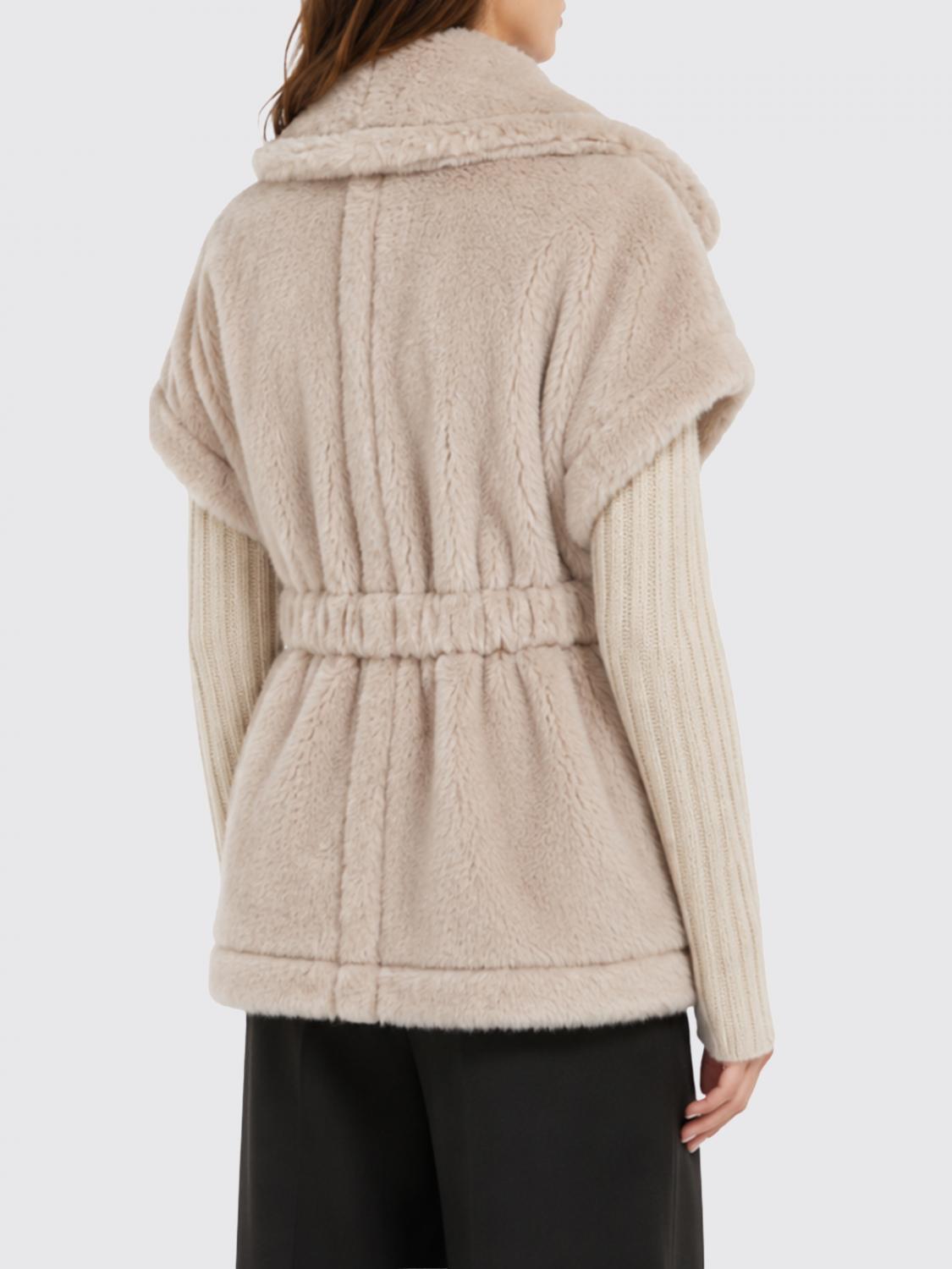 Max Mara Women Max Mara Short Camel Fur Jacket With Lapels And Belt MAX MARA