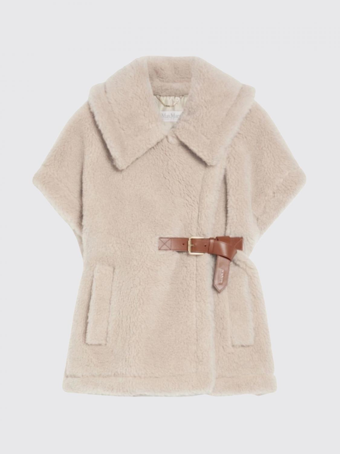 Max Mara Women Max Mara Short Camel Fur Jacket With Lapels And Belt MAX MARA