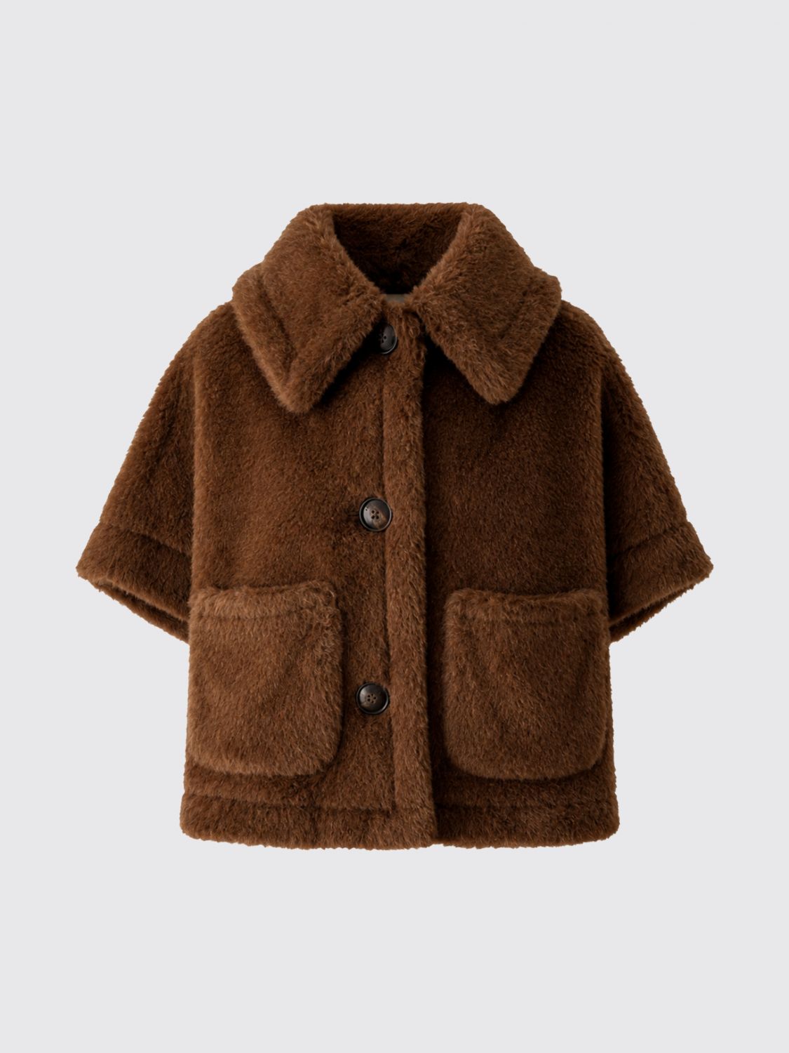 Max Mara Women Max Mara Short Camel Fur Jacket With Classic Collar MAX MARA