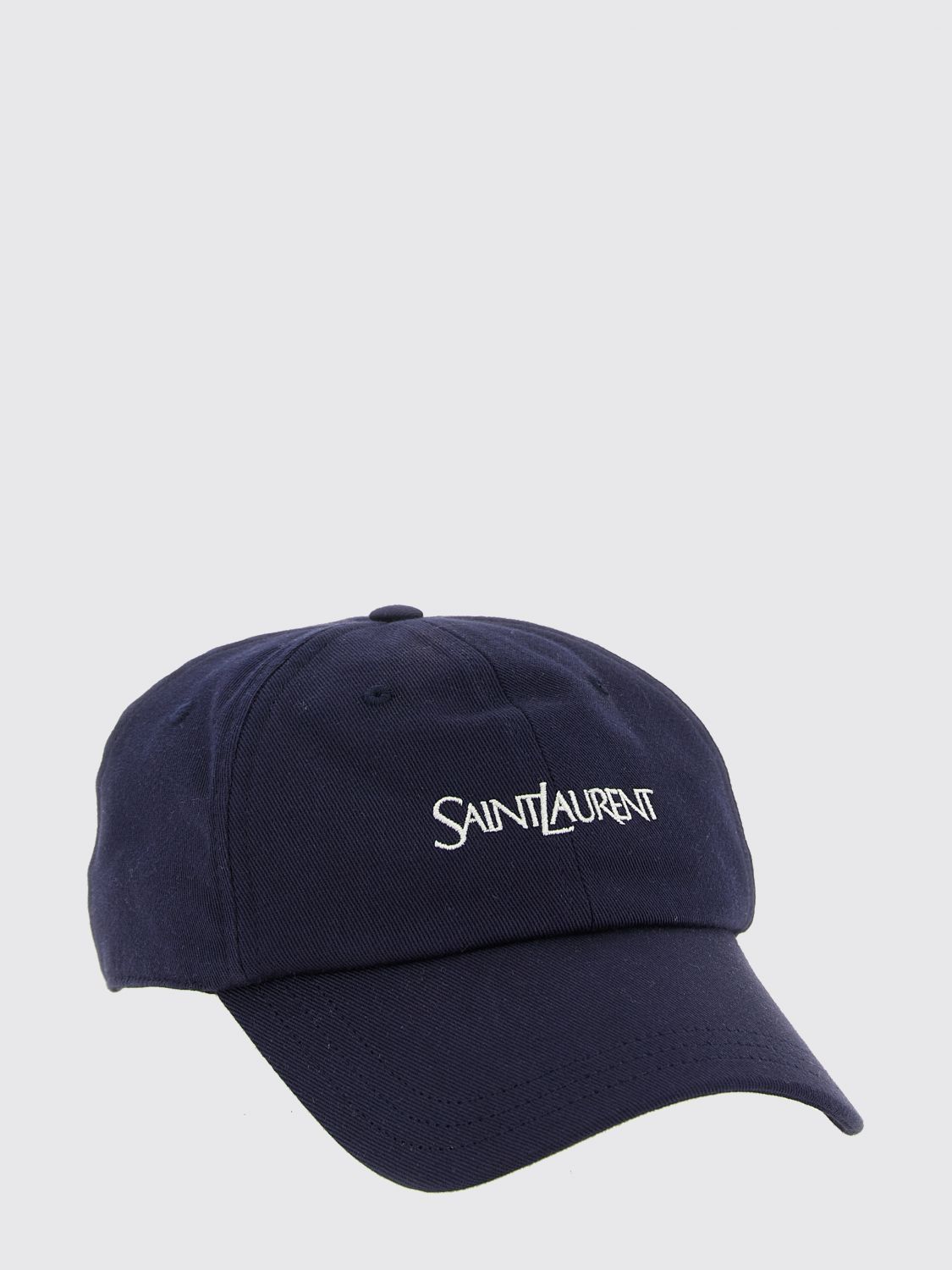 Saint Laurent Women Blue Cotton Baseball Cap Saint Laurent With Contrasting Logo SAINT LAURENT