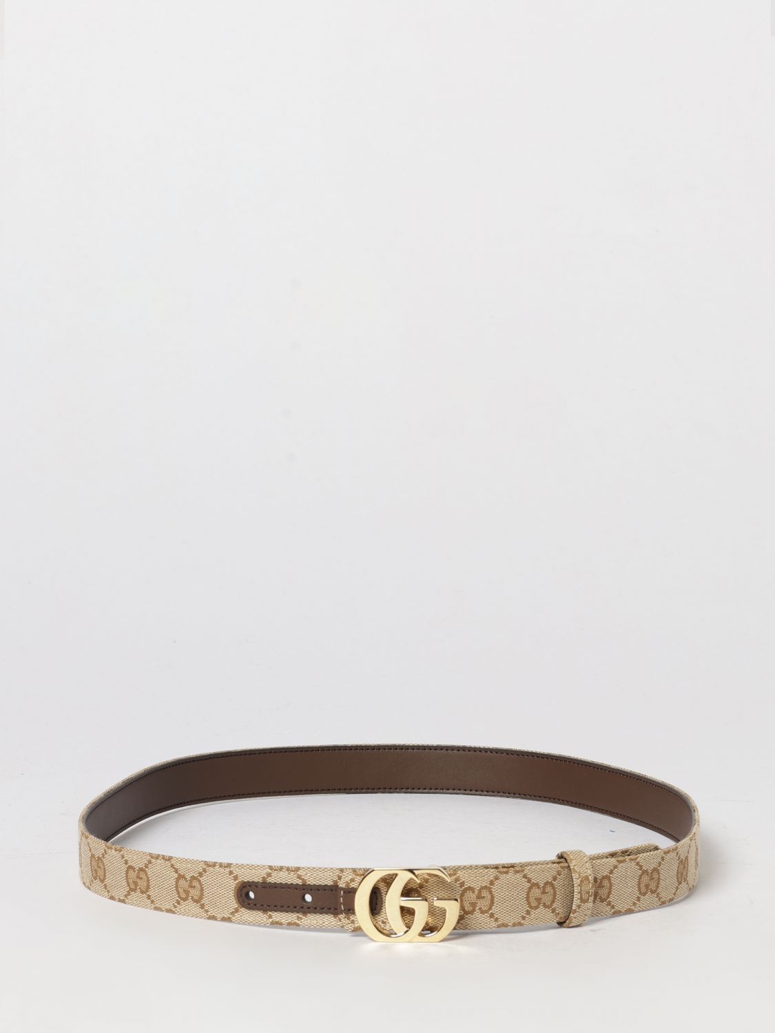 Gucci Women Gucci Gg Marmont Leather Belt With Double G Buckle GUCCI