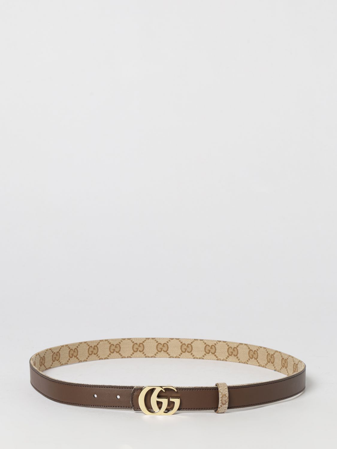 Gucci Women Gucci Gg Marmont Leather Belt With Double G Buckle GUCCI