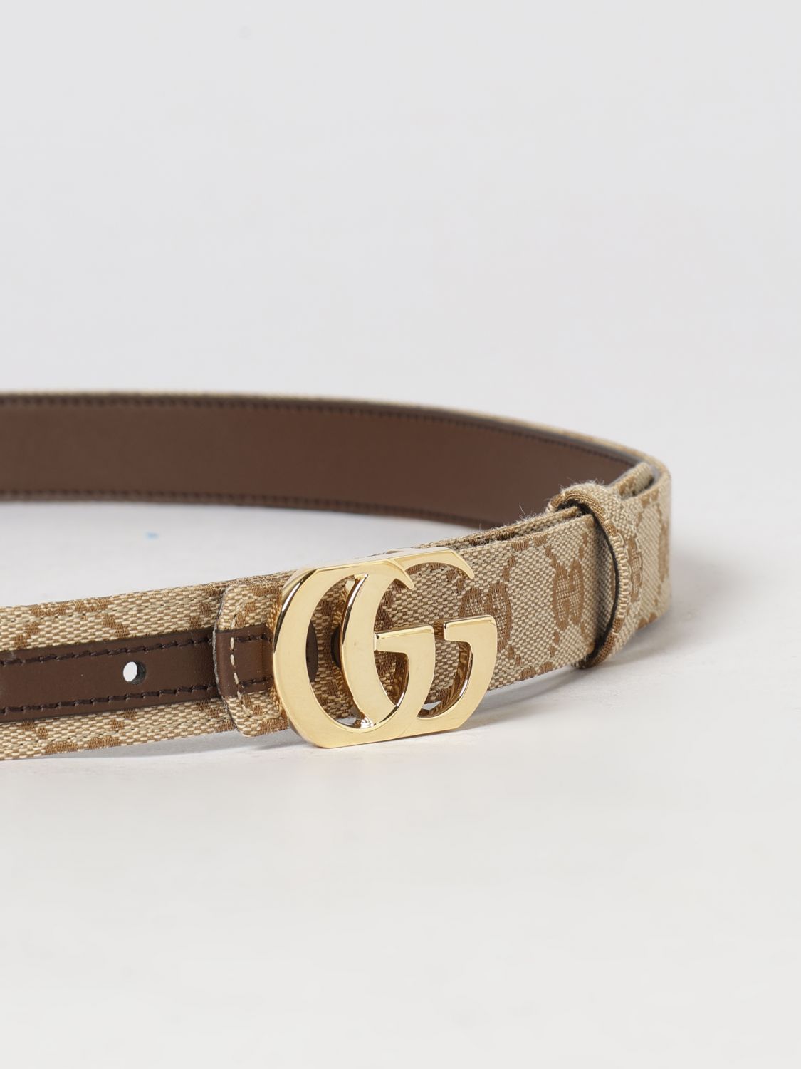 Gucci Women Gucci Gg Marmont Leather Belt With Double G Buckle GUCCI