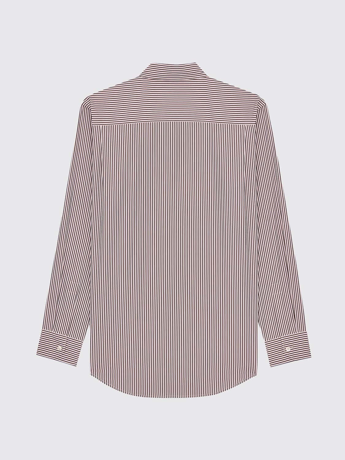 Saint Laurent Men Saint Laurent Striped Cotton Poplin Shirt With Ysl Monogram SAINT LAURENT