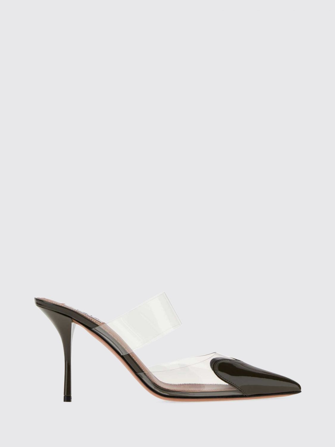 Alaia Women Alaia Le Cœur Patent Leather And Pvc Mules With High Stiletto Heel ALAIA