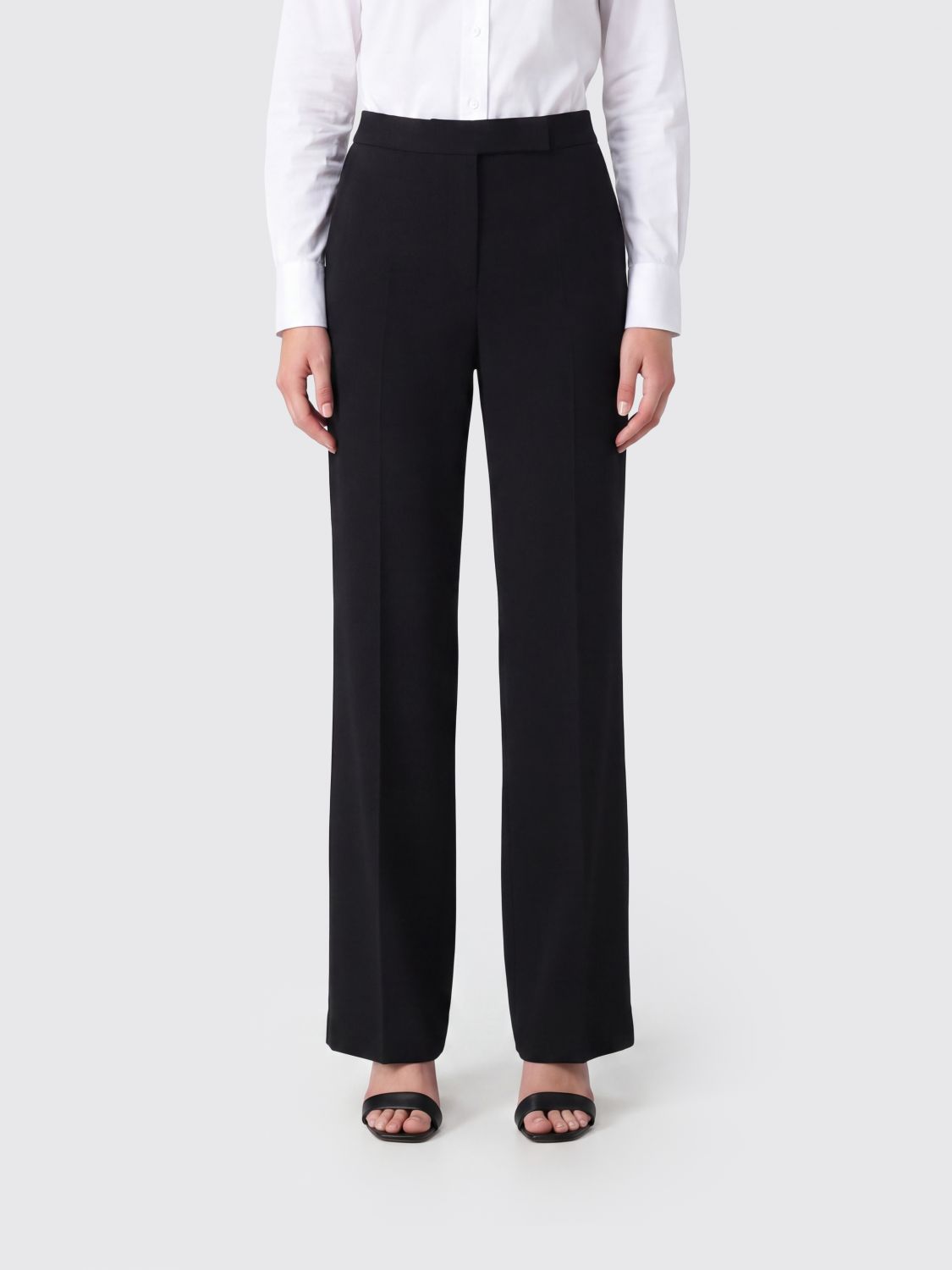 Max Mara Women High-Waisted Straight-Leg Trousers Max Mara In A Tailored Cotton Blend MAX MARA