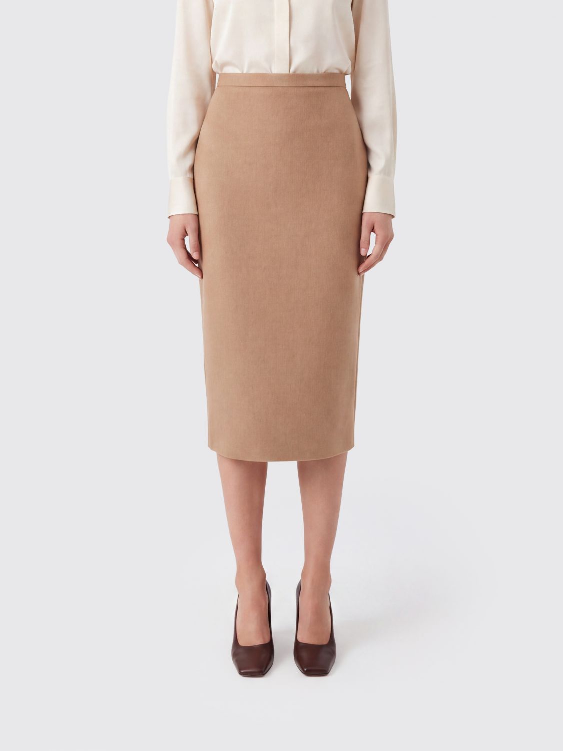 Max Mara Women Wool Knit Midi Pencil Skirt Max Mara With High Waist MAX MARA