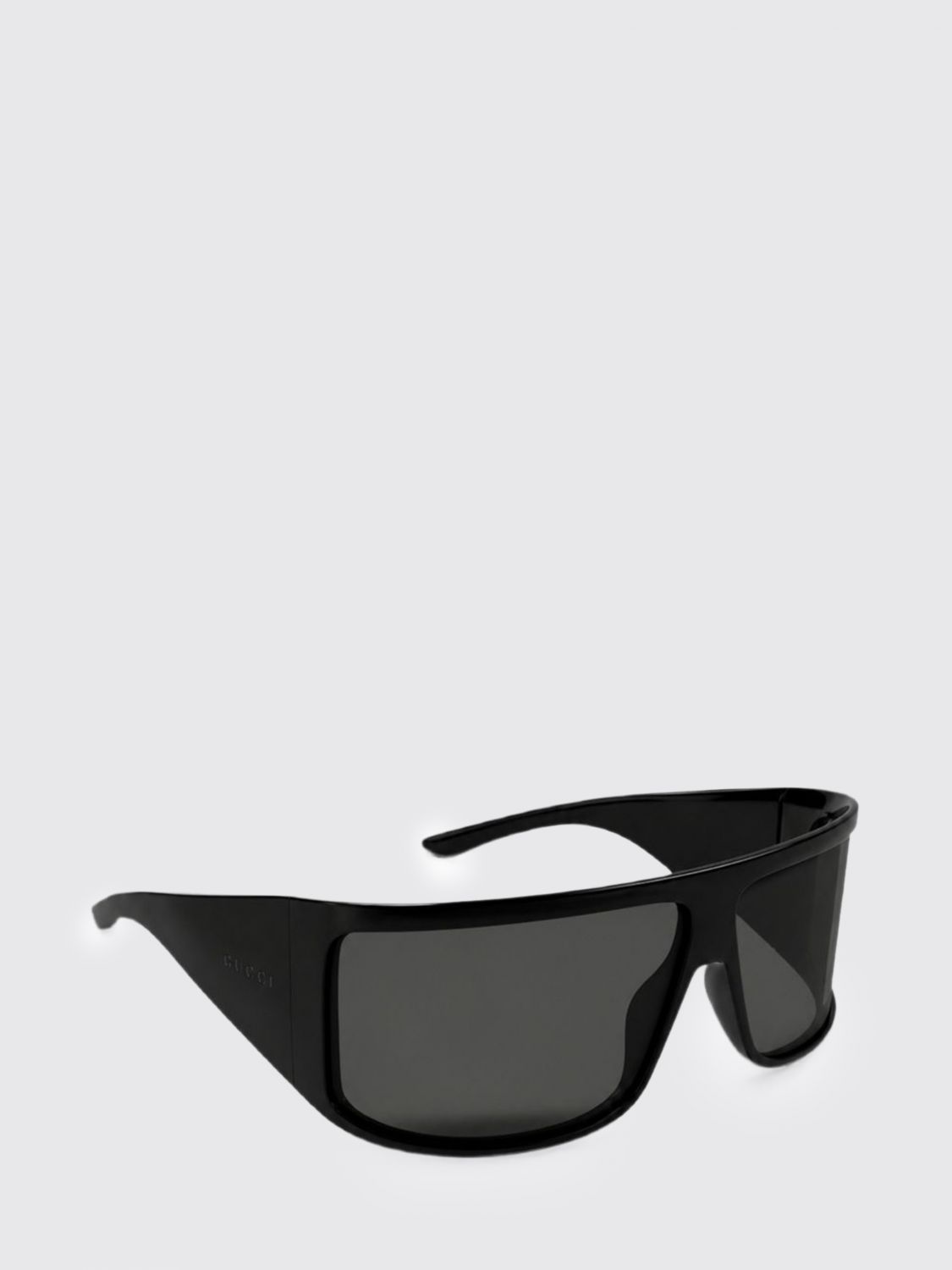 Gucci Men Gucci Rectangular Acetate Shield Sunglasses With Dark Lenses GUCCI