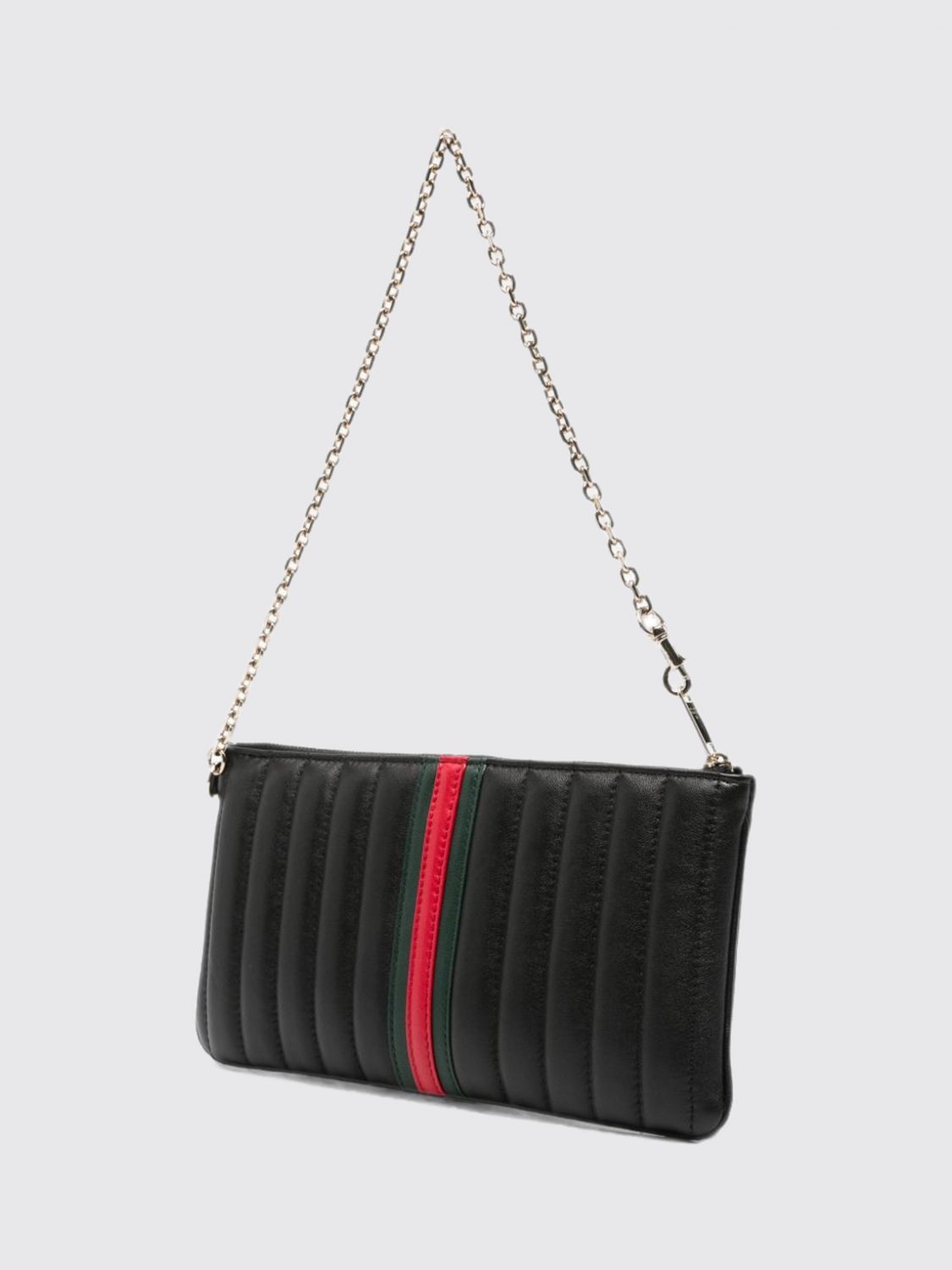 Gucci Women Gucci Gg Marmont Quilted Lambskin Leather Shoulder Bag With Web Stripe GUCCI