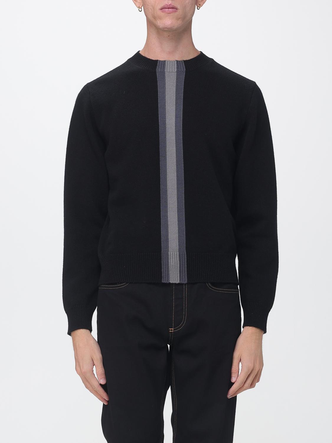 Gucci Men Striped Pure Wool Crewneck Jumper Gucci With Long Sleeves GUCCI