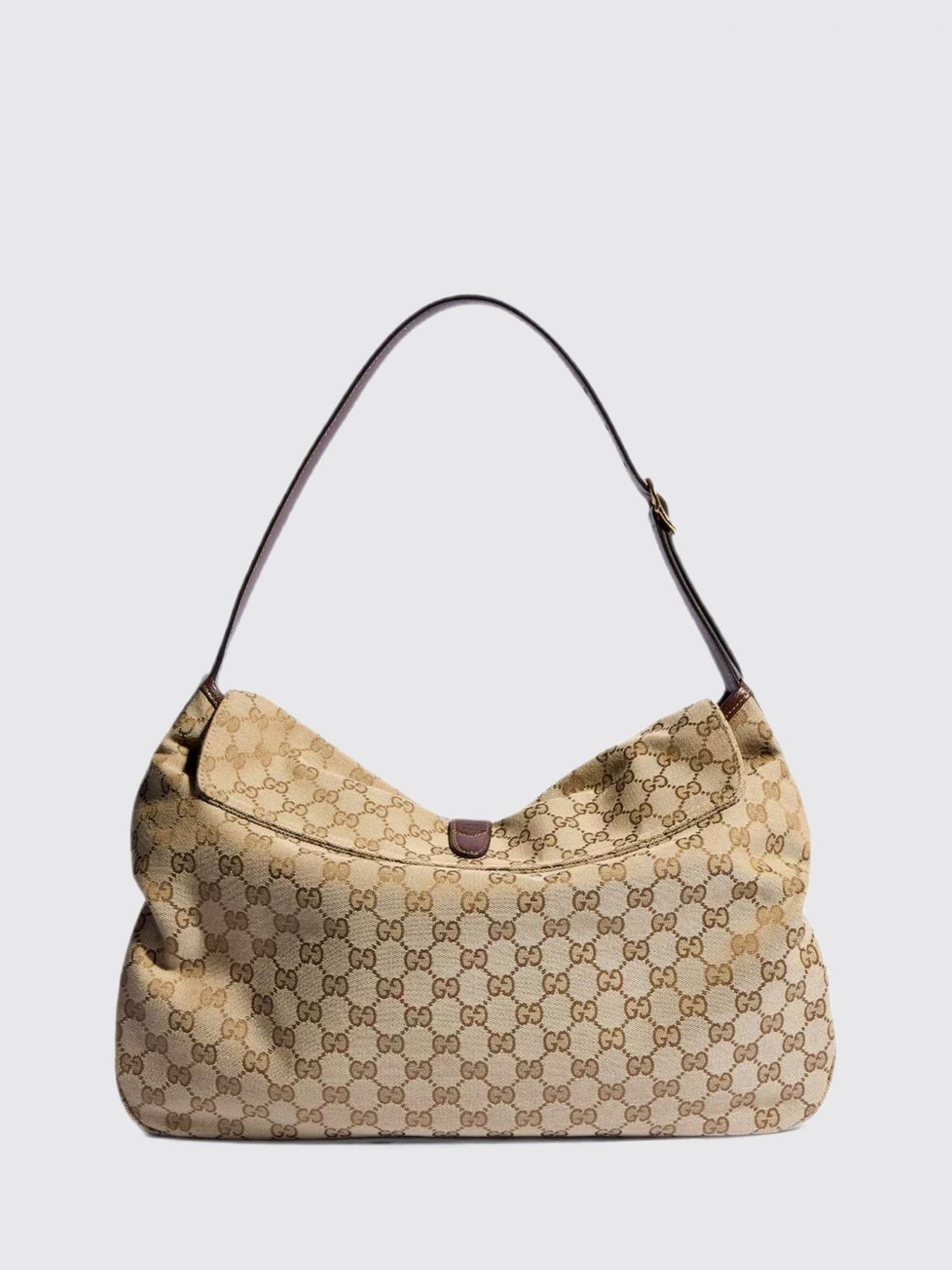 Gucci Men Gucci Large Jackie Shoulder Bag In Gg Supreme Fabric With Snap Closure GUCCI