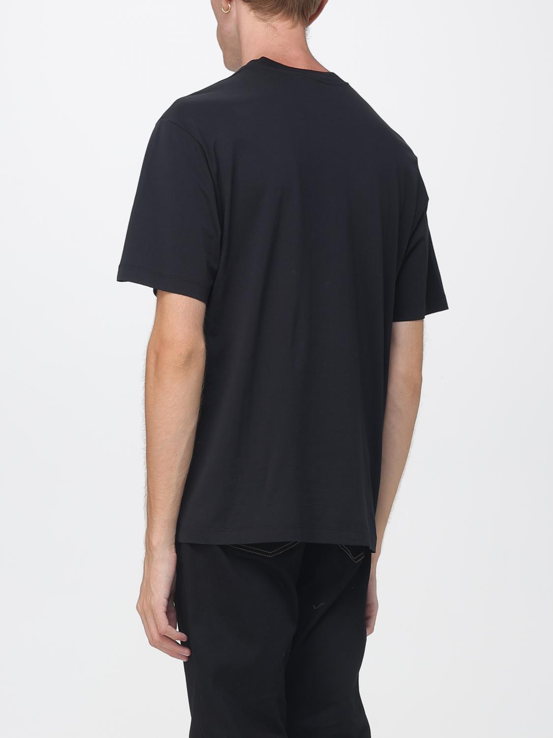 Gucci Men Striped Cotton T-Shirt Gucci With Tone-On-Tone Logo GUCCI