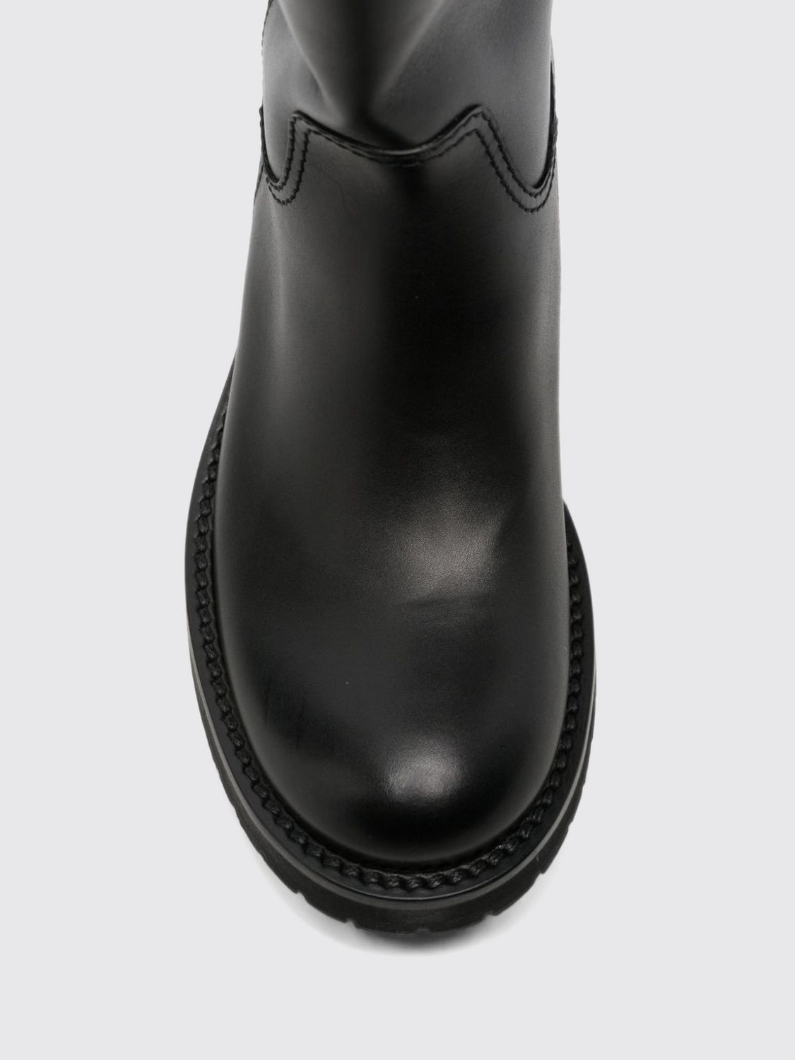 Gucci Women Gucci Smooth Calfskin Biker Boots With Web Detail And Buckle GUCCI