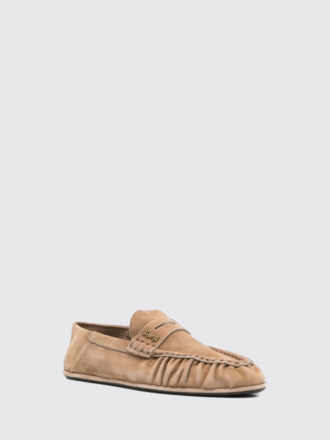 Saint Laurent Men Saint Laurent Le Loafer Loafers In Suede Leather With Ysl Monogram SAINT LAURENT