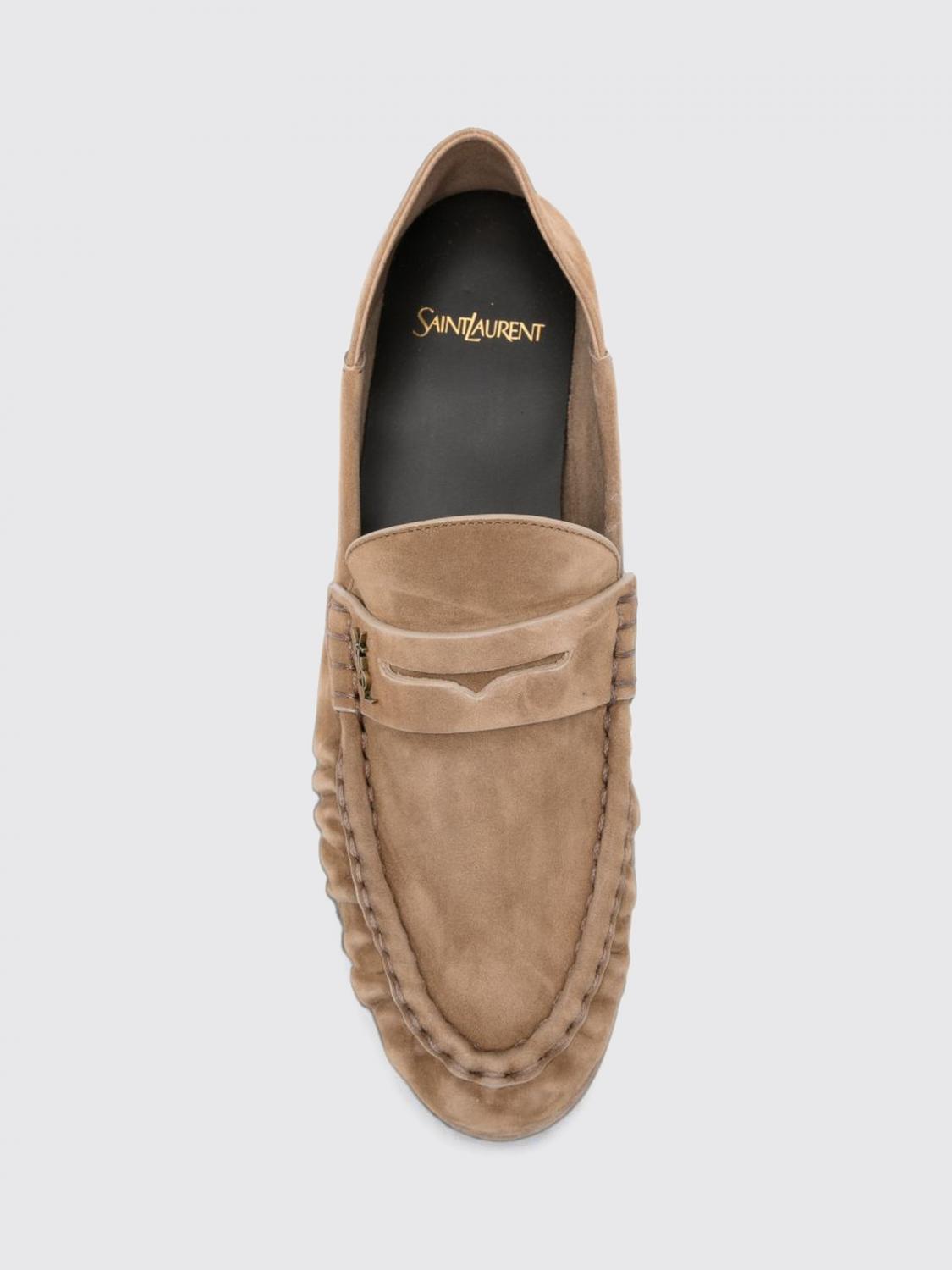 Saint Laurent Men Saint Laurent Le Loafer Loafers In Suede Leather With Ysl Monogram SAINT LAURENT