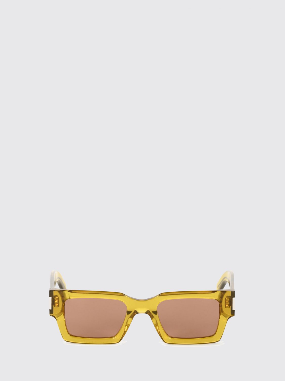 Saint Laurent Men Rectangular Acetate Sunglasses Saint Laurent With Lettering Logo SAINT LAURENT