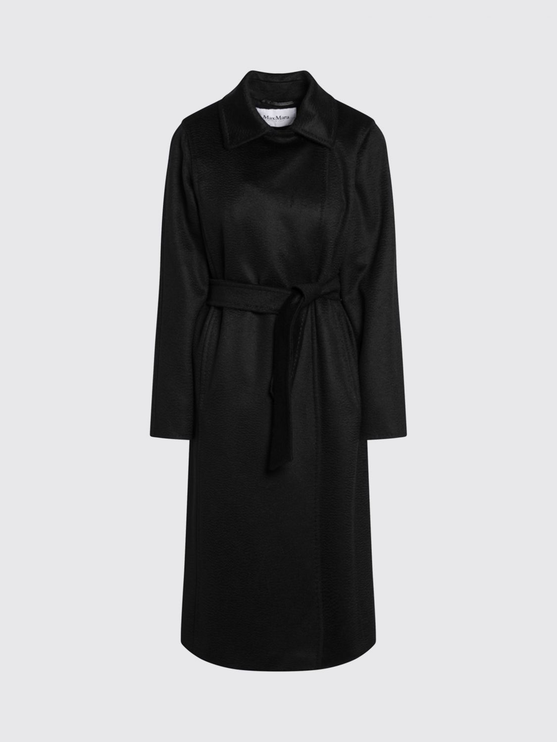Max Mara Women Knee-Length Wool Robe Coat Max Mara With Belt MAX MARA